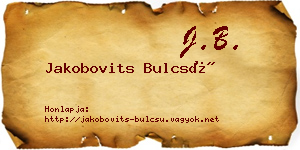 Jakobovits Bulcsú névjegykártya